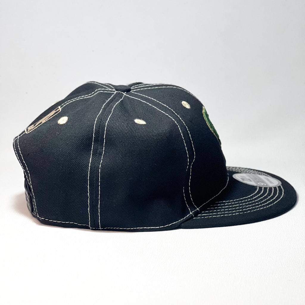 NEW ERA 9FIFTY MILWAUKEE BUCKS WHITI STITCHING