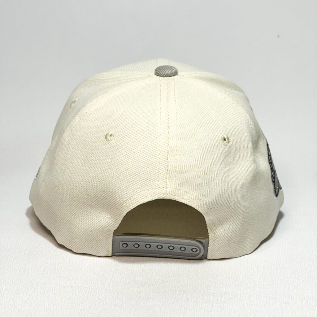 NEW ERA 9FORTY A-FRAME CHICAGO BULLS WITH TEXT BEIGE/ GRAY