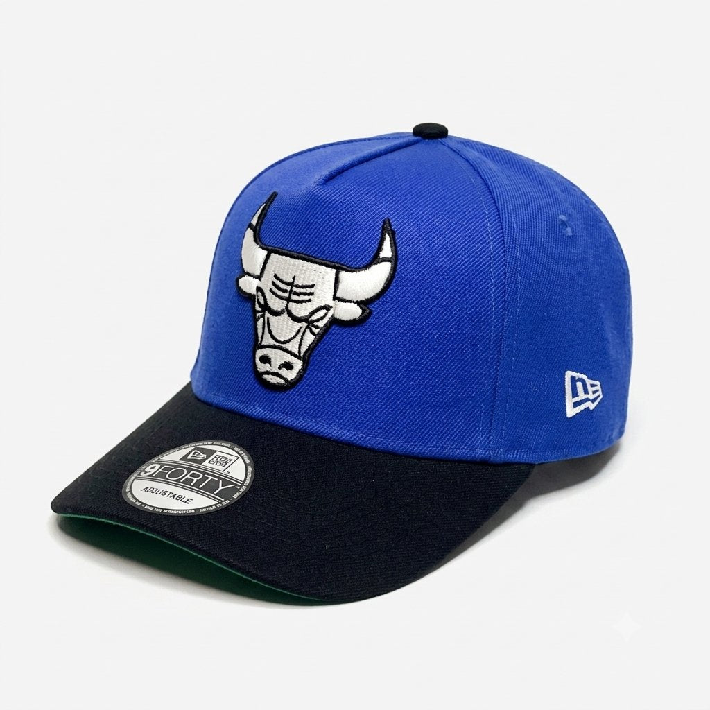 NEW ERA 9FORTY A-FRAME CHICAGO BULLS NBA PATCH BLUE/ BLACK