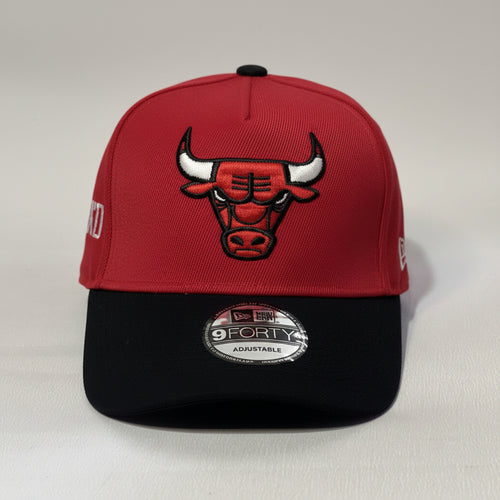 NEW ERA 9FORTY A-FRAME CHICAGO BULLS SIDE PATCH RED/ BLACK