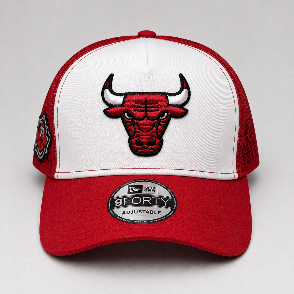 NEW ERA 9FORTY A-FRAME CHICAGO BULLS RED TRUCKER