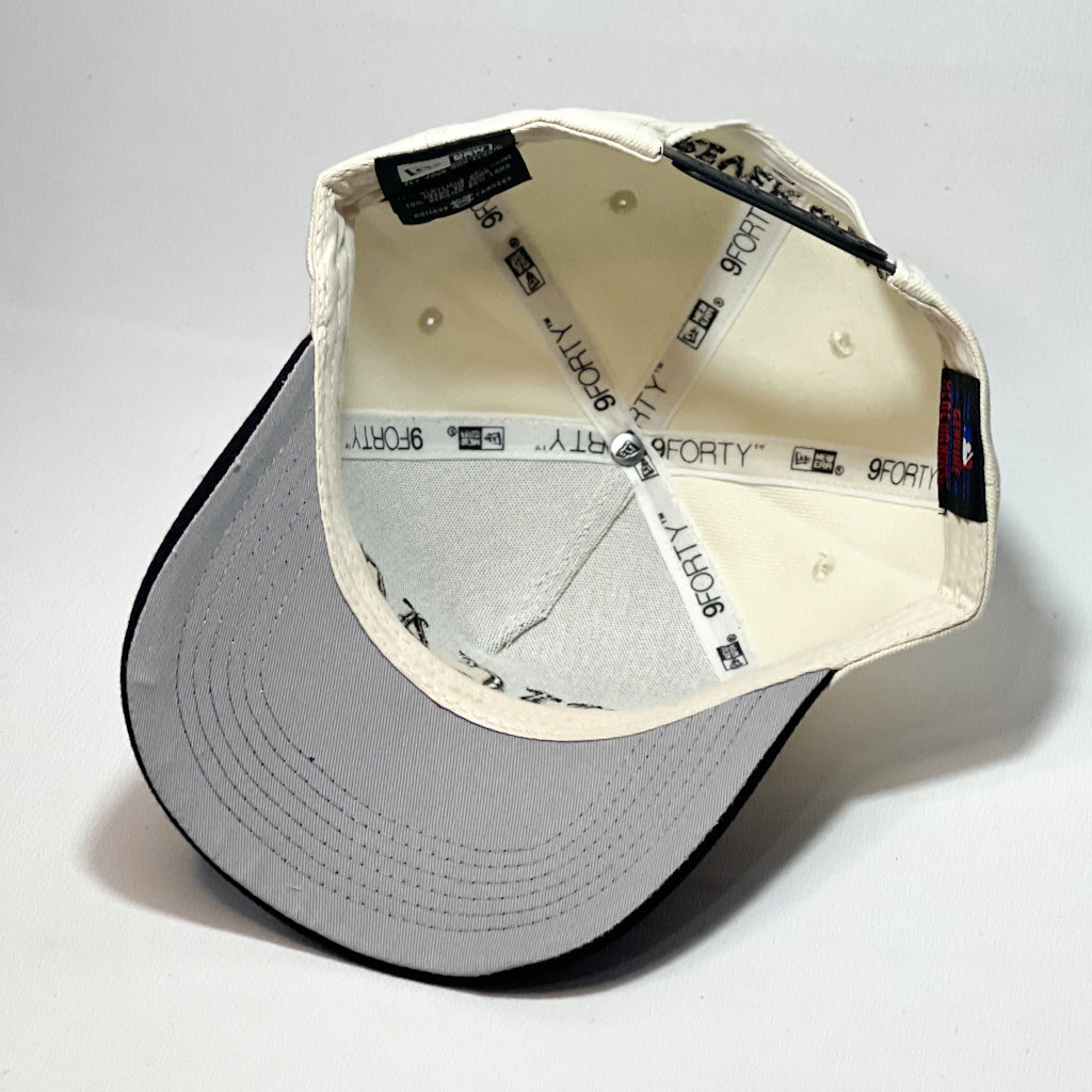 NEW ERA 9FORTY A-FRAME CHICAGO WHITE SOX TEXT BEIGE/ BLACK