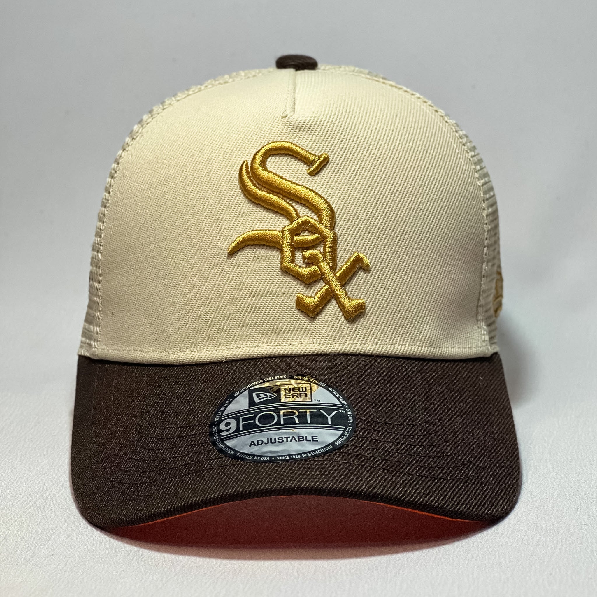 NEW ERA 9FORTY A-FRAME CHICAGO WHITE SOX BROWN TRUCKER