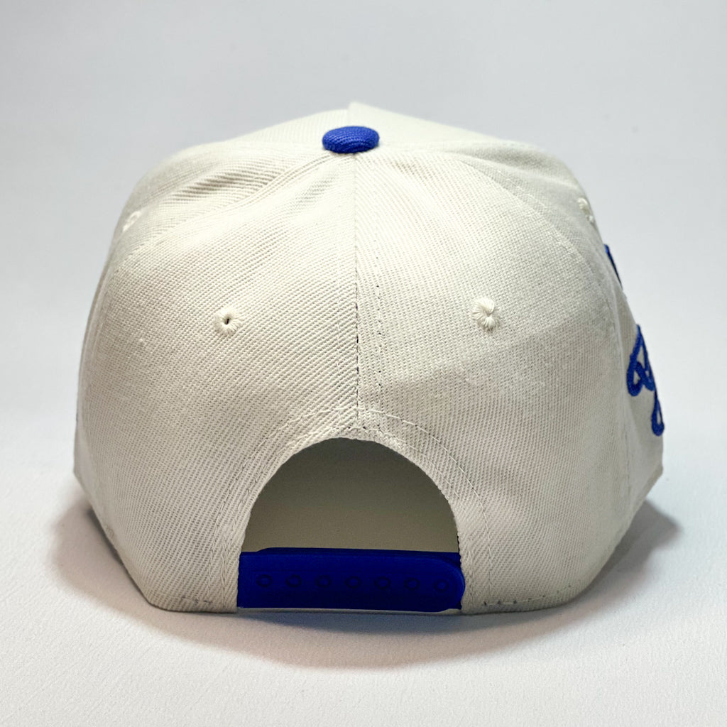 NEW ERA 9FORTY A-FRAME LA DODGERS MELTING WHITE BADGE BEIGE/ BLUE