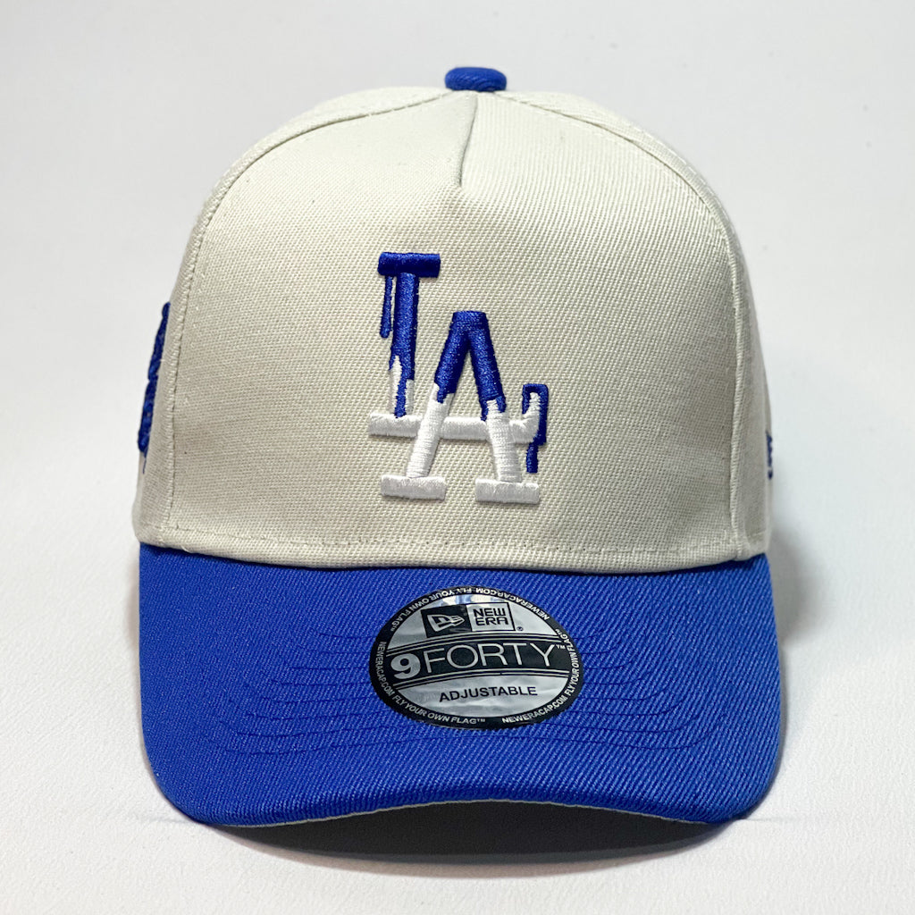NEW ERA 9FORTY A-FRAME LA DODGERS MELTING BLUE BADGE BEIGE/ BLUE