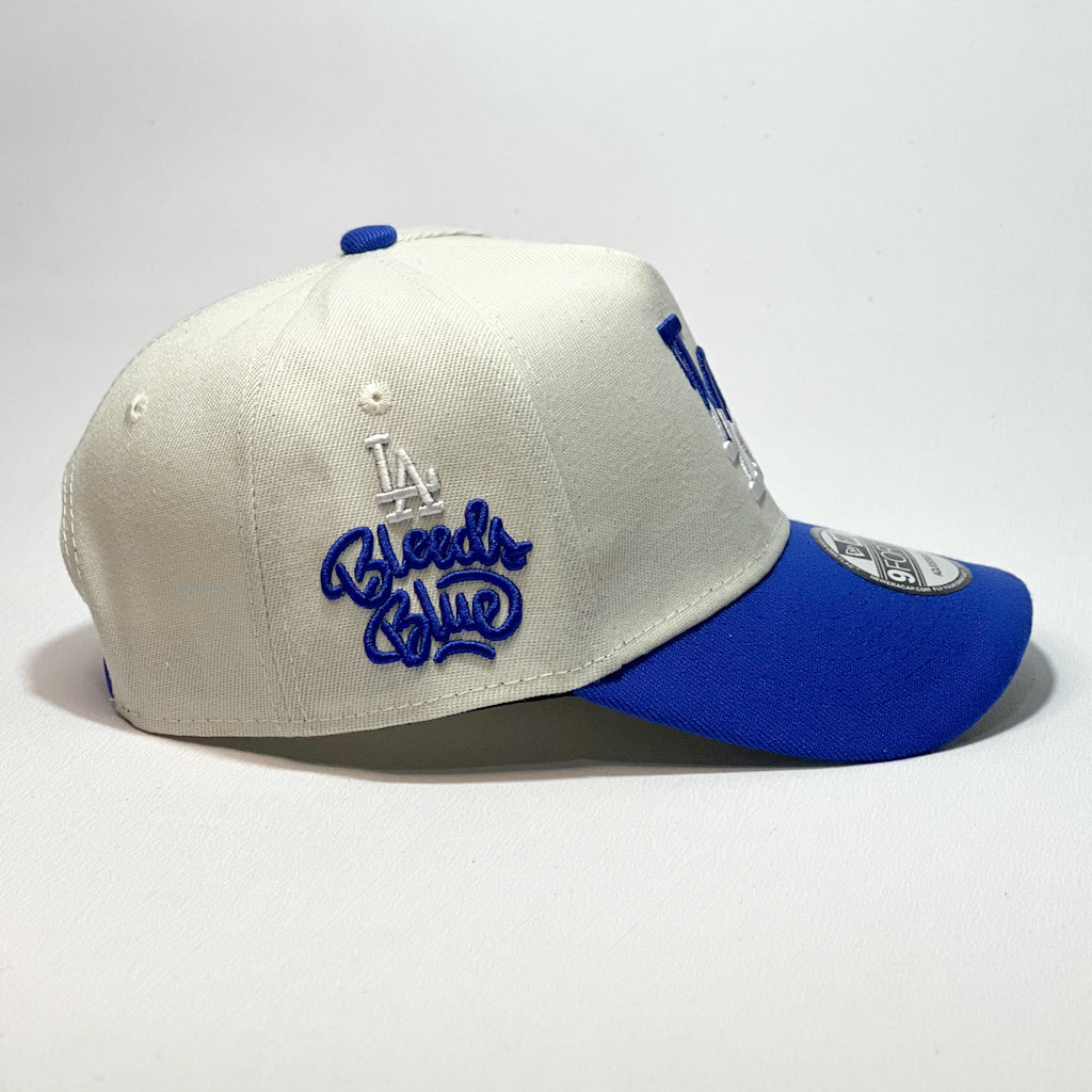 NEW ERA 9FORTY A-FRAME LA DODGERS MELTING BLUE BADGE BEIGE/ BLUE