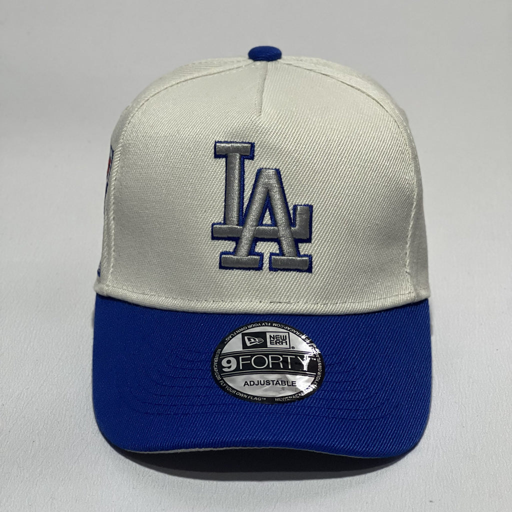 NEW ERA 9FORTY A-FRAME LA DODGERS GRAY BADGE BEIGE/ BLUE