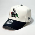 NEW ERA 9FORTY A-FRAME LA DODGERS ROSE CORSSED BEIGE/ BLACK