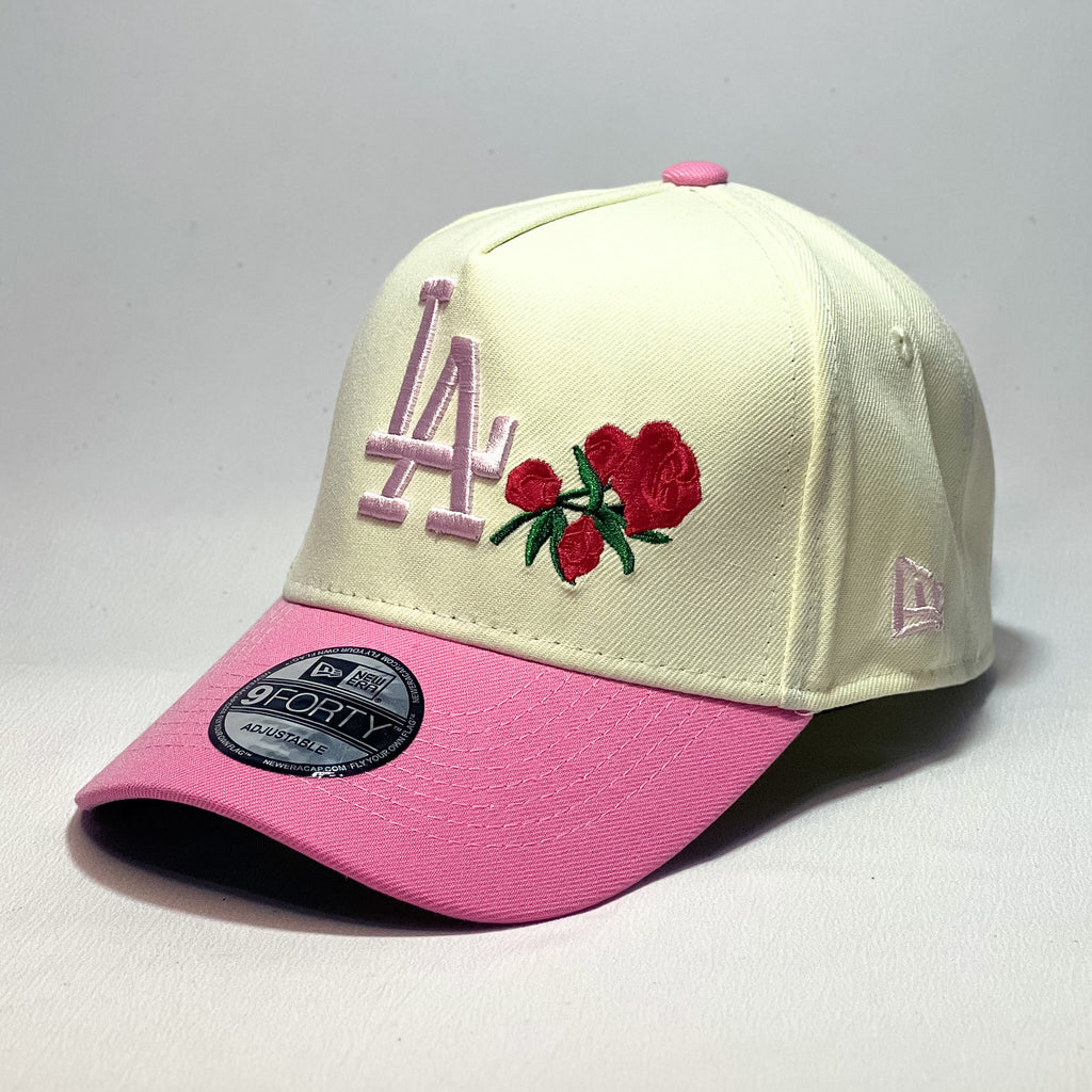 NEW ERA 9FORTY A-FRAME LA DODGERS ROSE CORSSED BEIGE/ ROSE