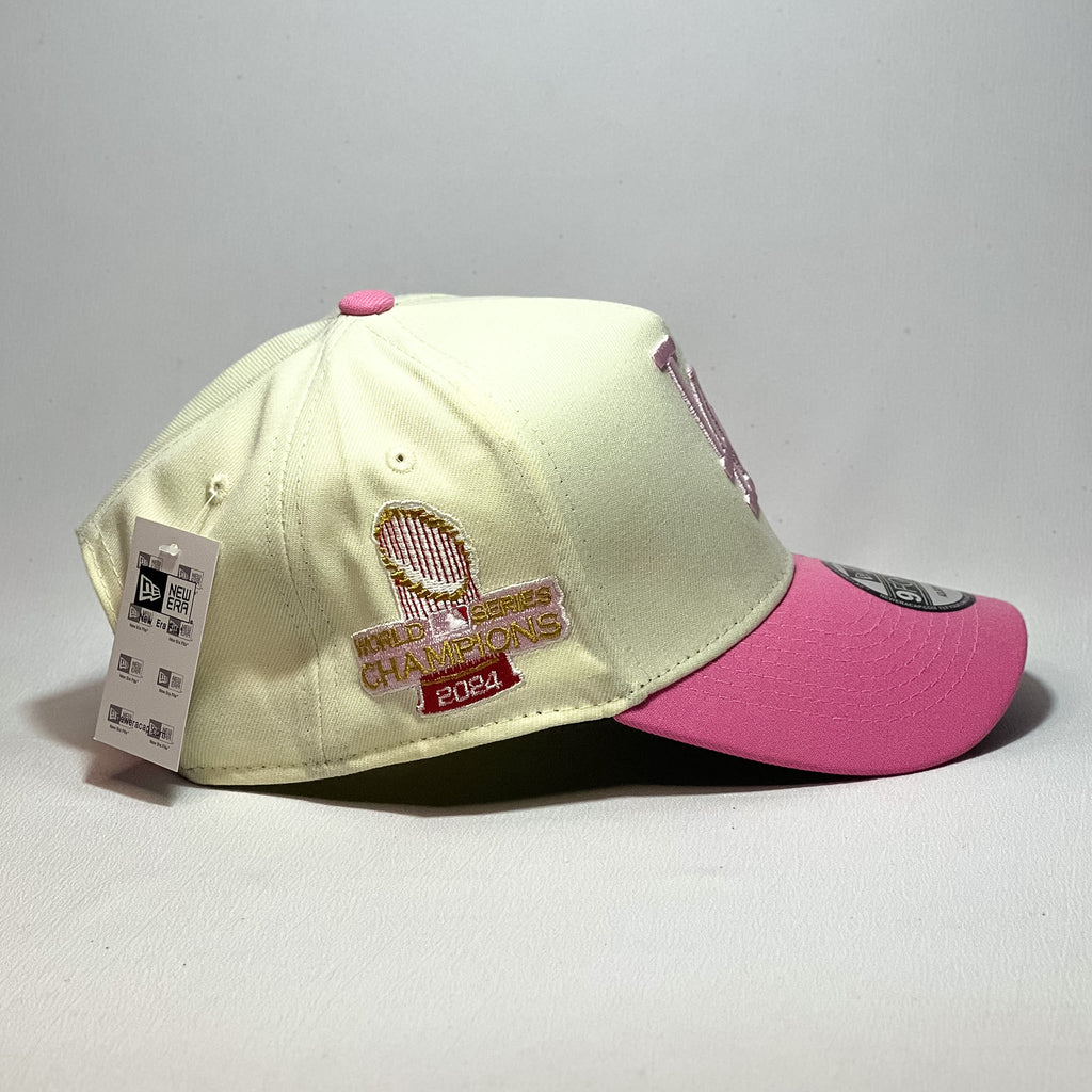 NEW ERA 9FORTY A-FRAME LA DODGERS ROSE CORSSED BEIGE/ ROSE
