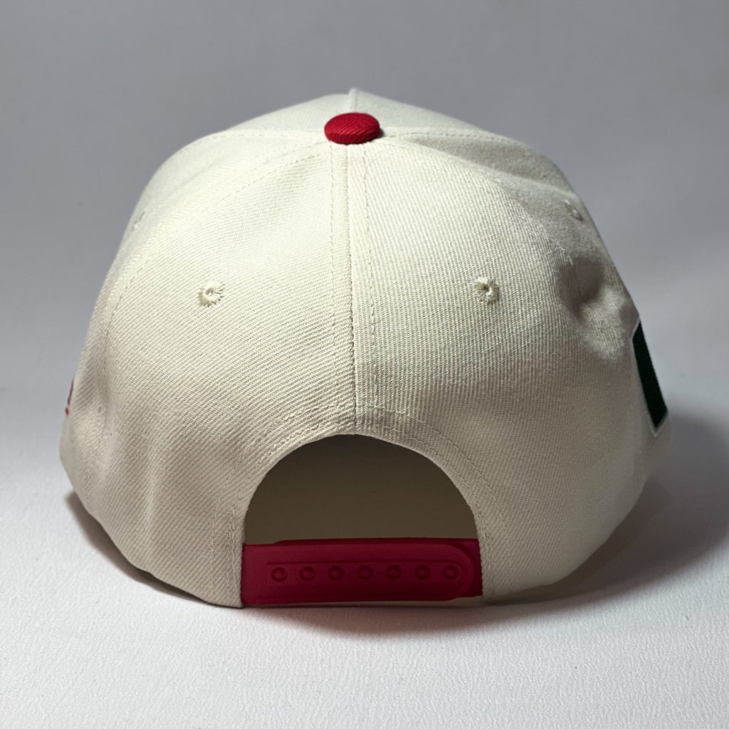 NEW ERA 9FORTY A-FRAME LA DODGERS UPSIDE DOWN MEXICO PATCH BEIGE/ RED