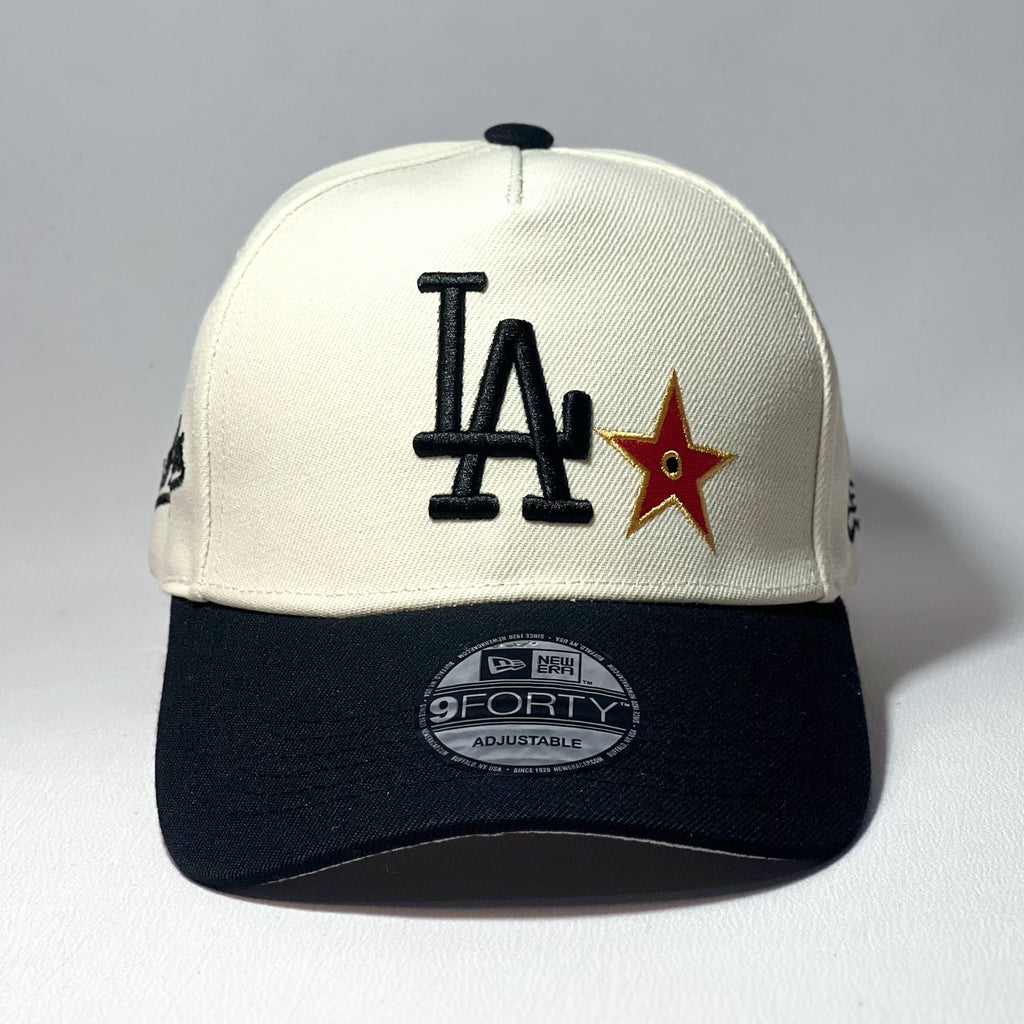 NEW ERA 9FORTY A-FRAME LA DODGERS SHOWTIME TWO TONE BEIGE/BLACK