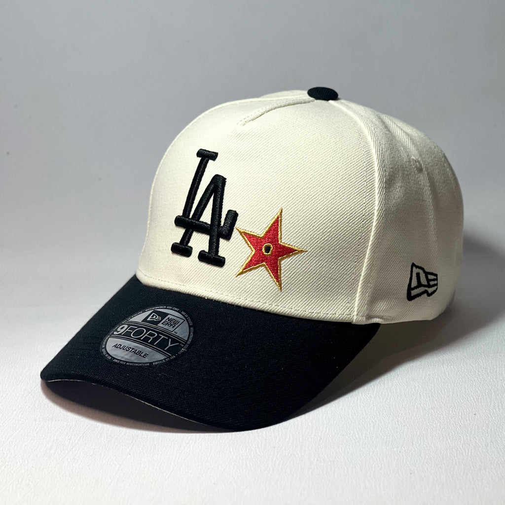 NEW ERA 9FORTY A-FRAME LA DODGERS SHOWTIME TWO TONE BEIGE/BLACK