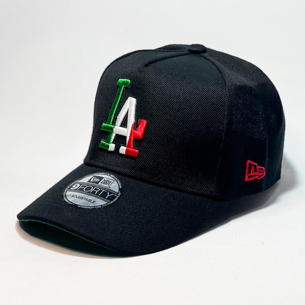 NEW ERA 9FORTY A-FRAME LA DODGERS ITALY BADGE BLACK