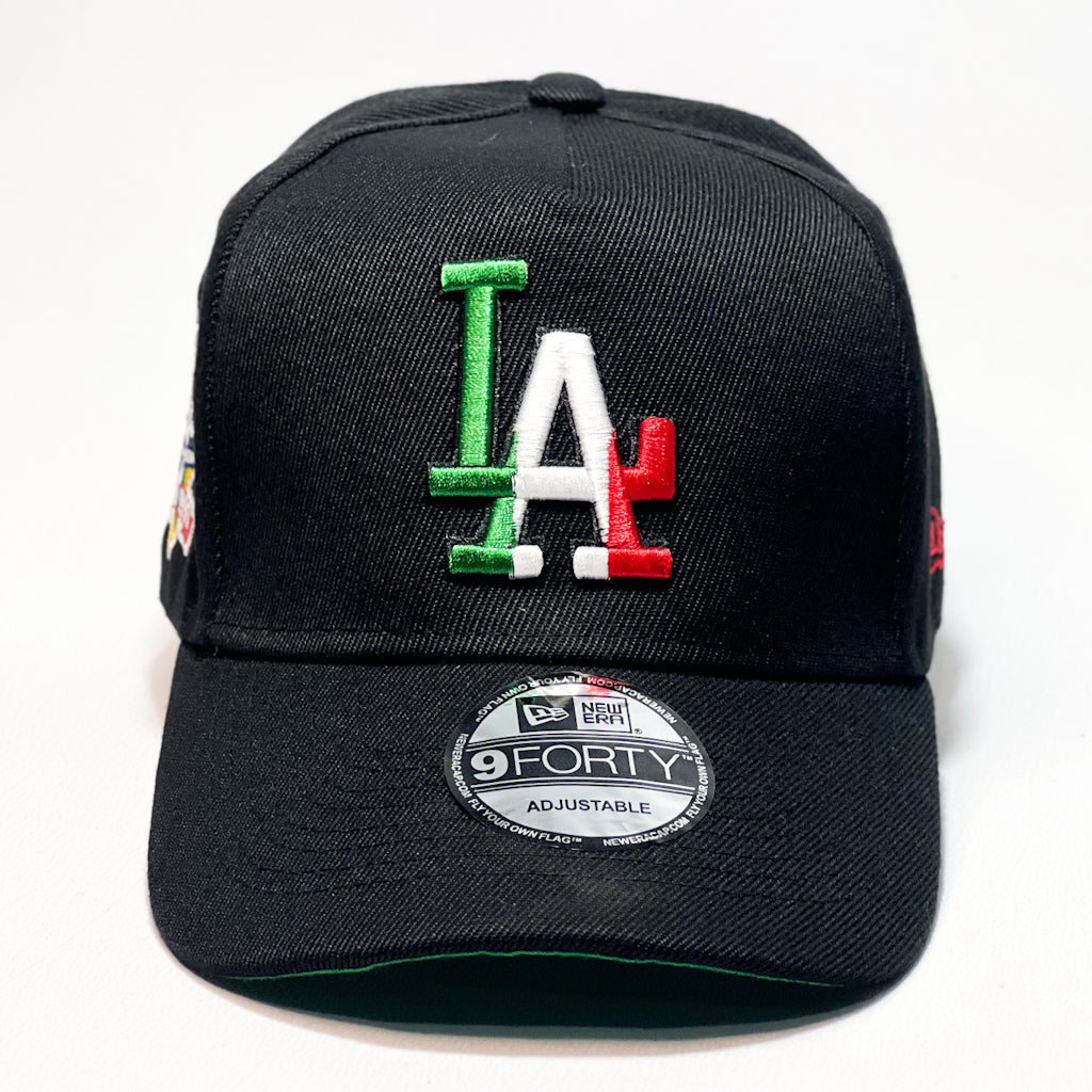 NEW ERA 9FORTY A-FRAME LA DODGERS ITALY BADGE BLACK