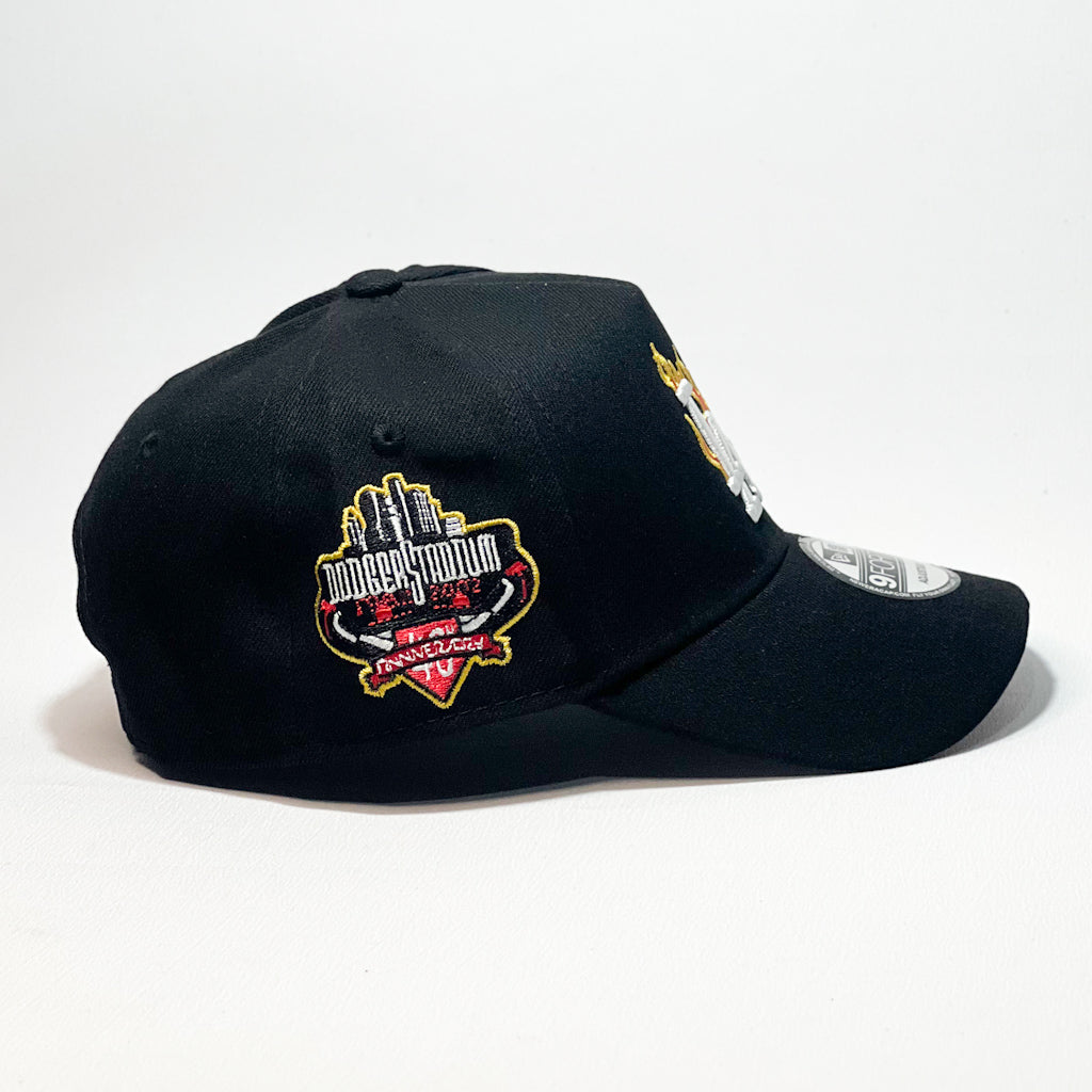 NEW ERA 9FORTY A-FRAME LA DODGERS RED FLAME WHITE BADGE BLACK