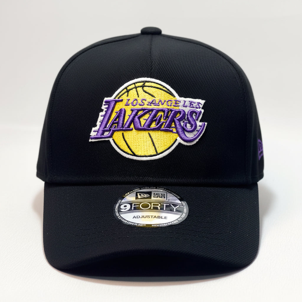 NEW ERA 9FORTY A-FRAME LAKERS YELLOW BADGE BLACK