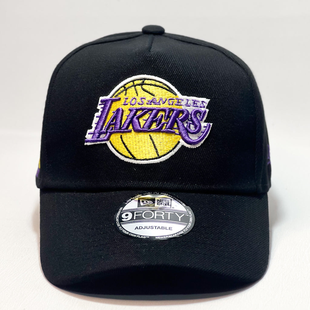 NEW ERA 9FORTY A-FRAME LAKERS YELLOW BADGE BLACK