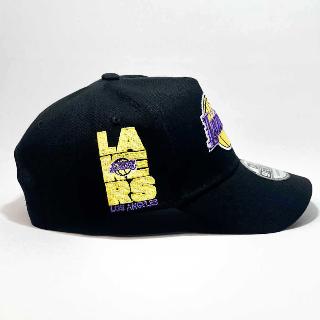 NEW ERA 9FORTY A-FRAME LAKERS YELLOW BADGE BLACK