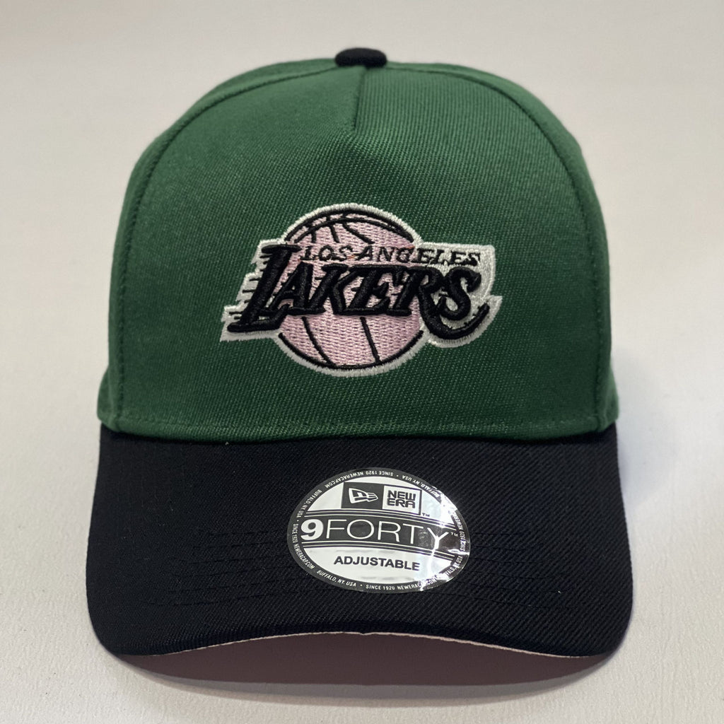 NEW ERA 9FORTY A-FRAME LAKERS GREEN/ BLACK PINK UV
