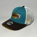 NEW ERA 9FORTY A-FRAME LAKERS YELLOW BADGE PINEGREEN - TRUCKER