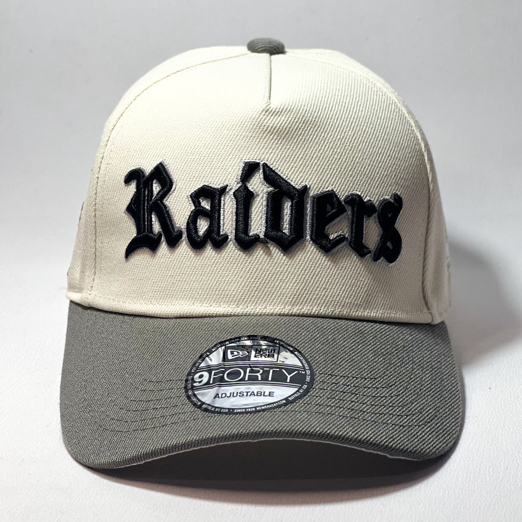 NEW ERA 9FORTY A-FRAME RAIDERS BEIGE/ GREY TWO TONE