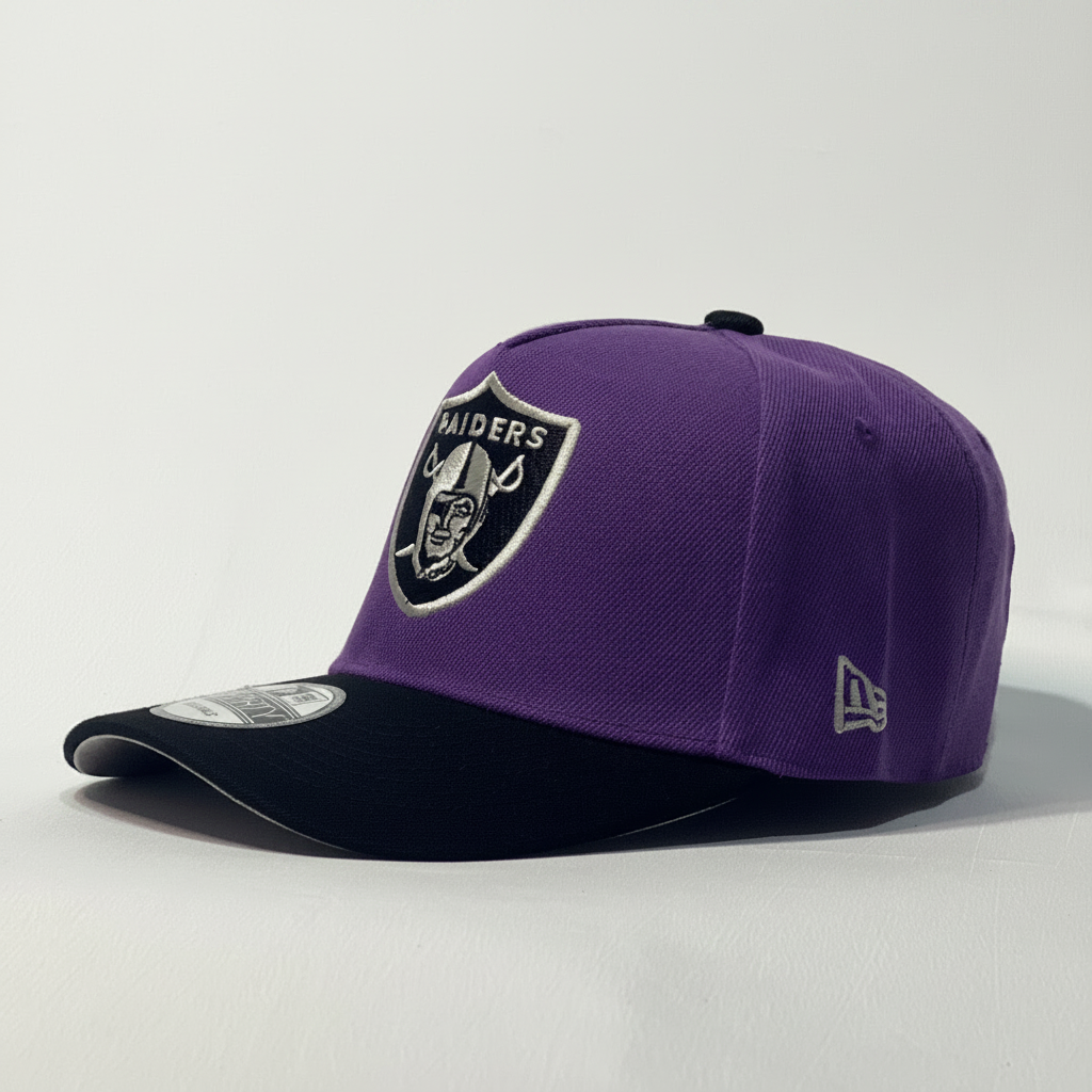 NEW ERA 9FORTY A-FRAME LAS VEGAS RAIDERS PURPLE BLACK TWO TONE