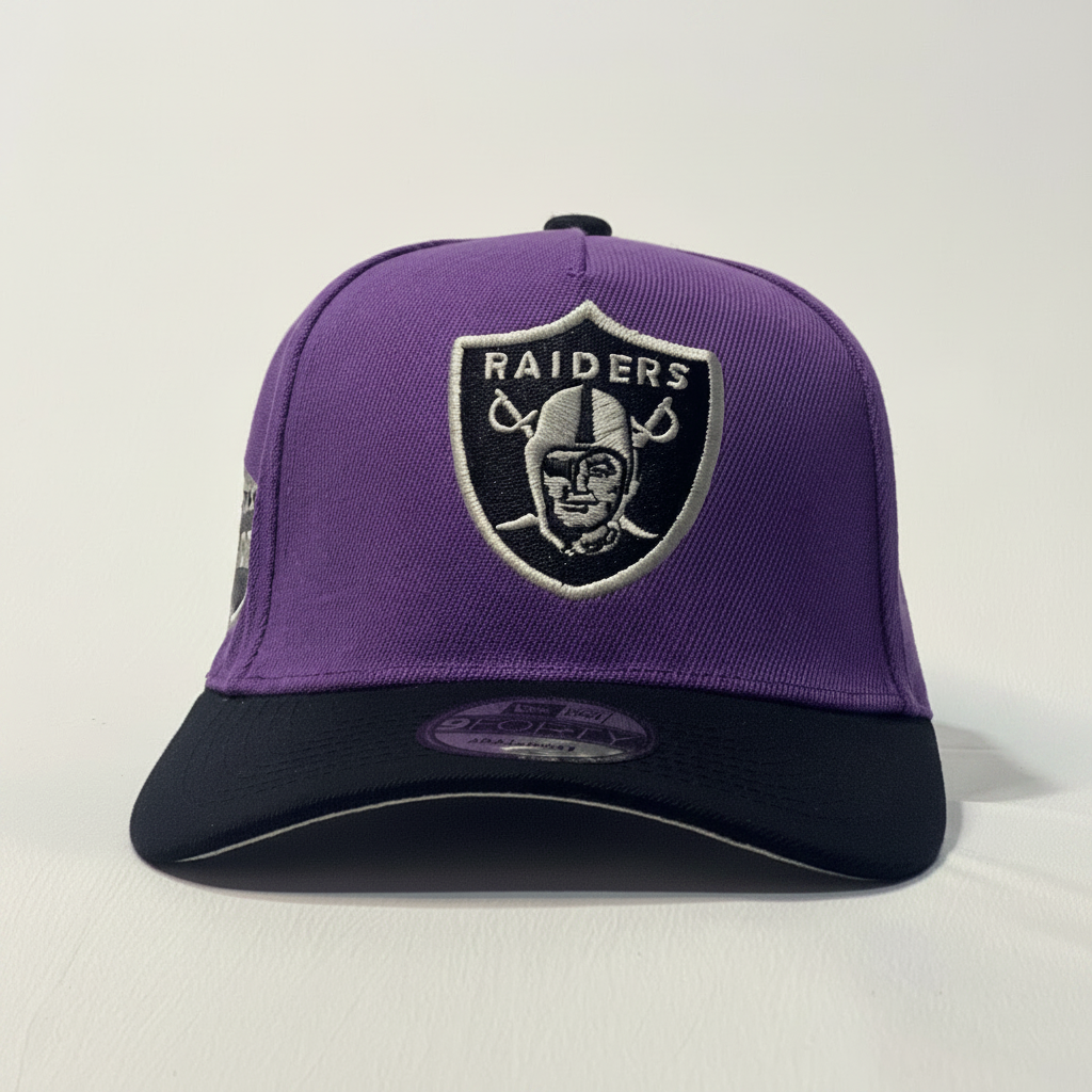 NEW ERA 9FORTY A-FRAME LAS VEGAS RAIDERS PURPLE BLACK TWO TONE