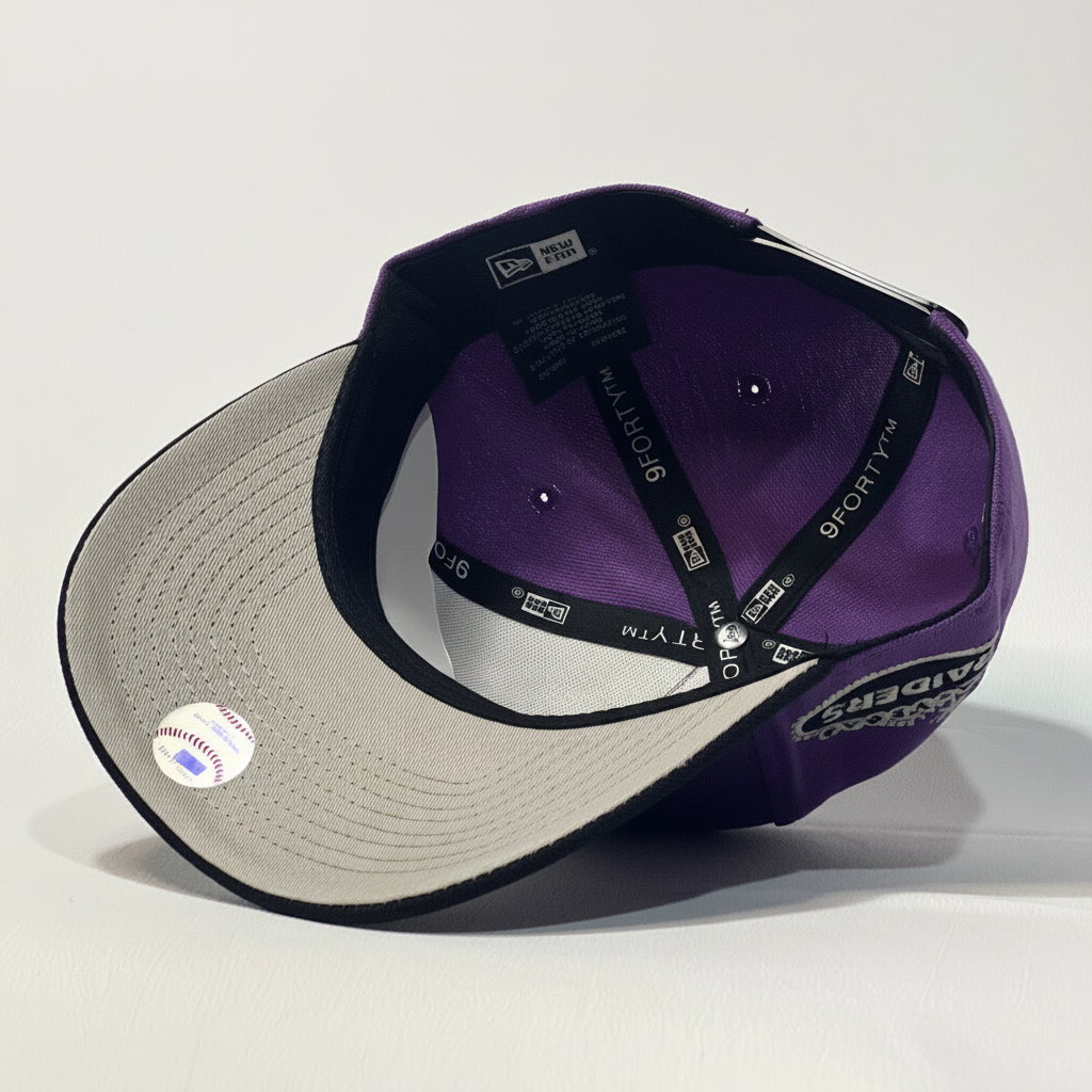 NEW ERA 9FORTY A-FRAME LAS VEGAS RAIDERS PURPLE BLACK TWO TONE
