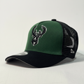 NEW ERA 9FORTY A-FRAME MILWAUKEE BUCKS PINE GREEN
