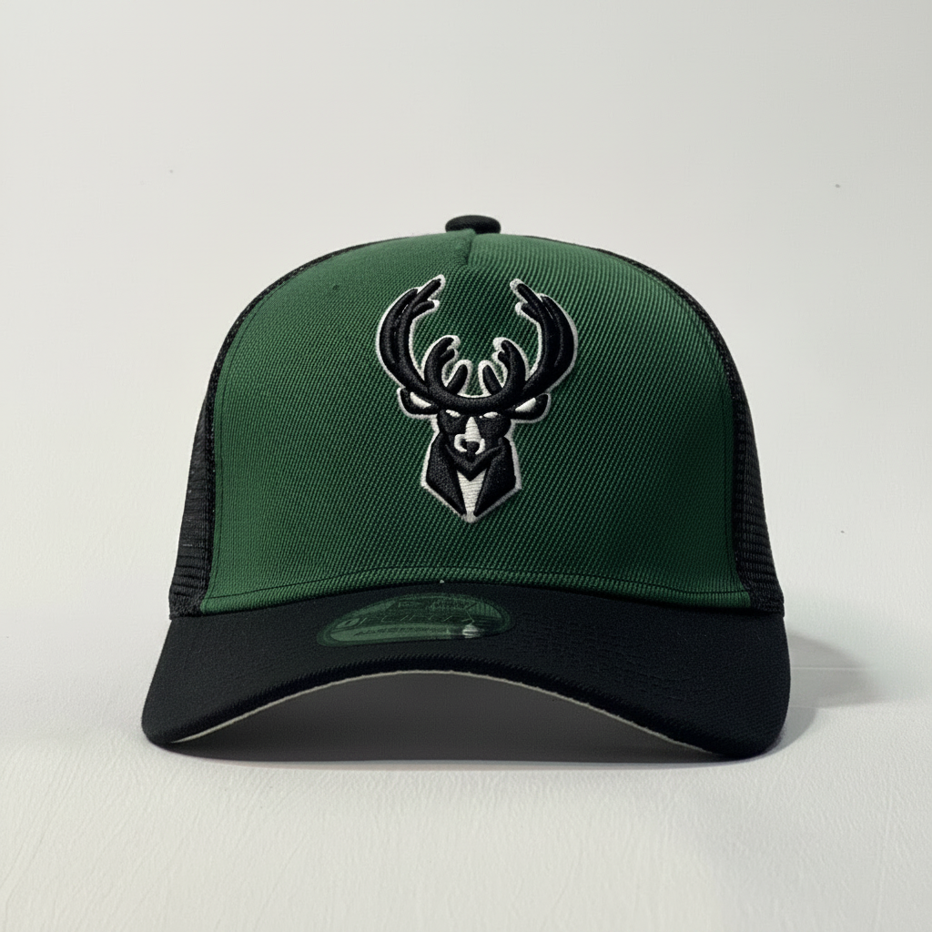 NEW ERA 9FORTY A-FRAME MILWAUKEE BUCKS PINE GREEN