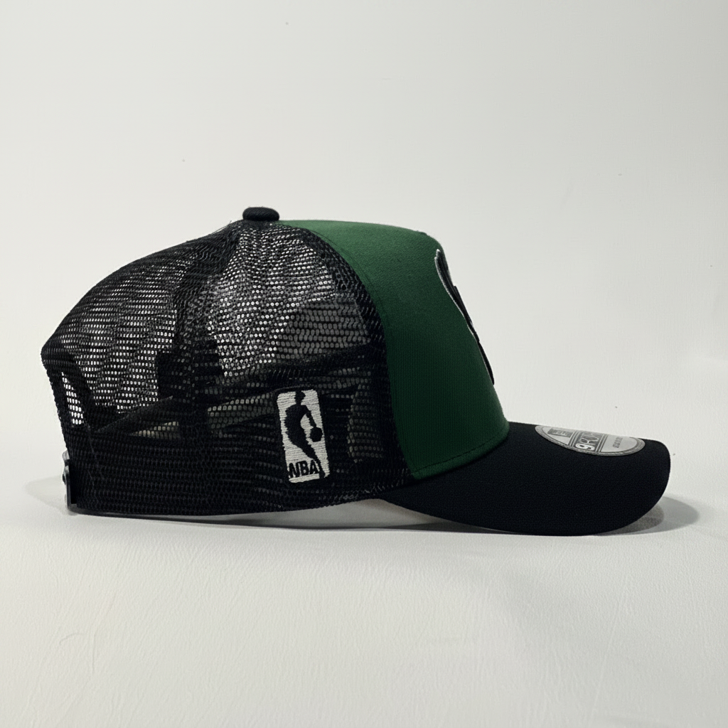 NEW ERA 9FORTY A-FRAME MILWAUKEE BUCKS PINE GREEN