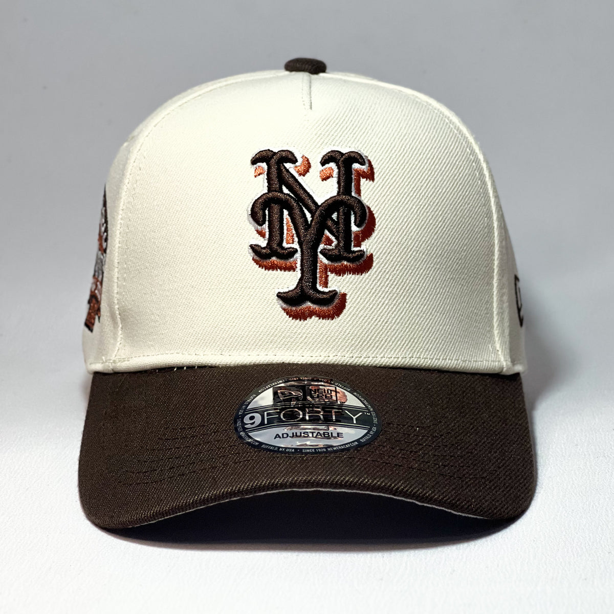 NEW ERA 9FORTY A-FRAME NY METS BEIGE/ BROWN TWO TONE