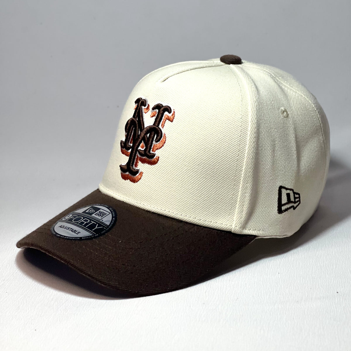 NEW ERA 9FORTY A-FRAME NY METS BEIGE/ BROWN TWO TONE