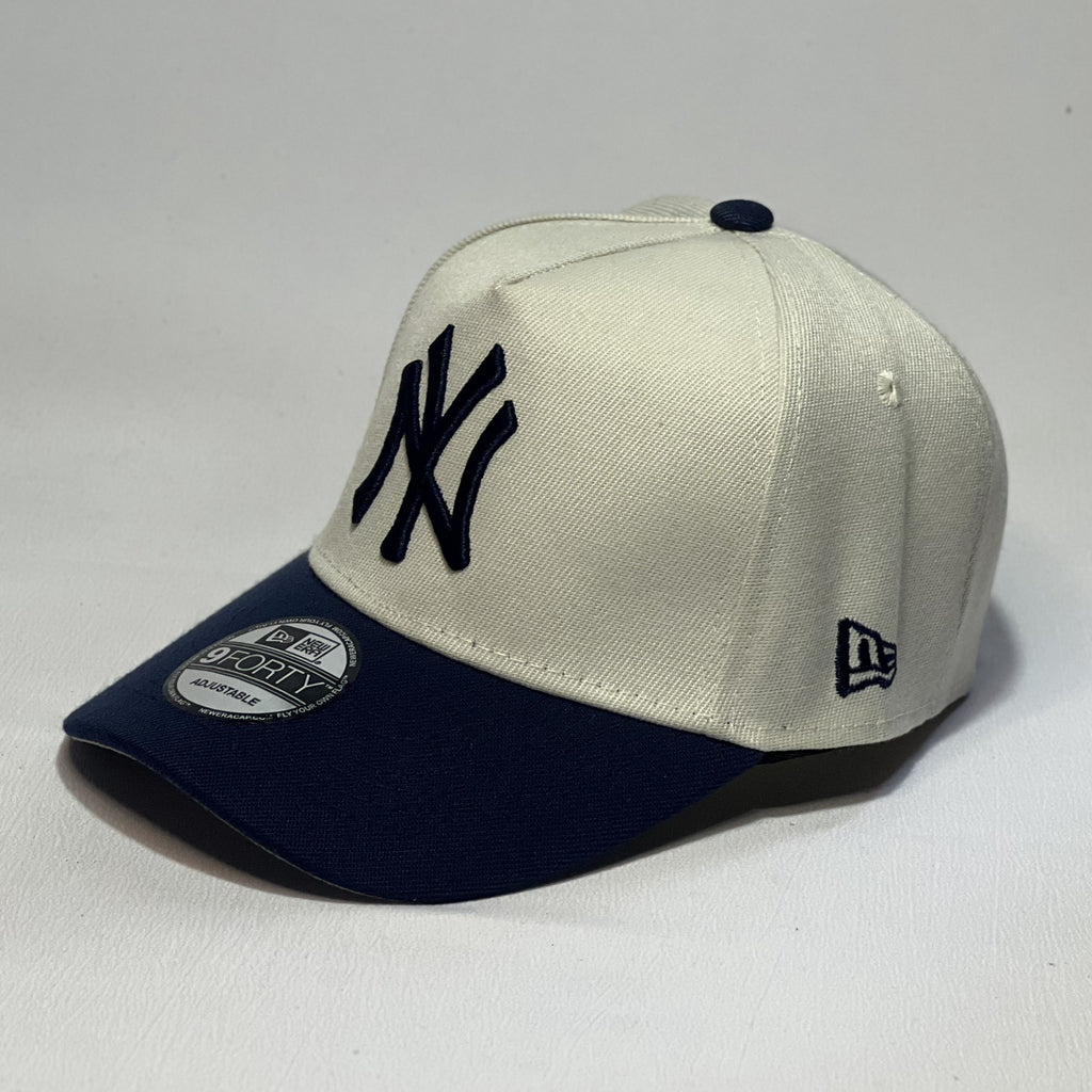 NEW ERA 9FORTY A-FRAME NY YANKEES BEIGE/ CHROME BLUE