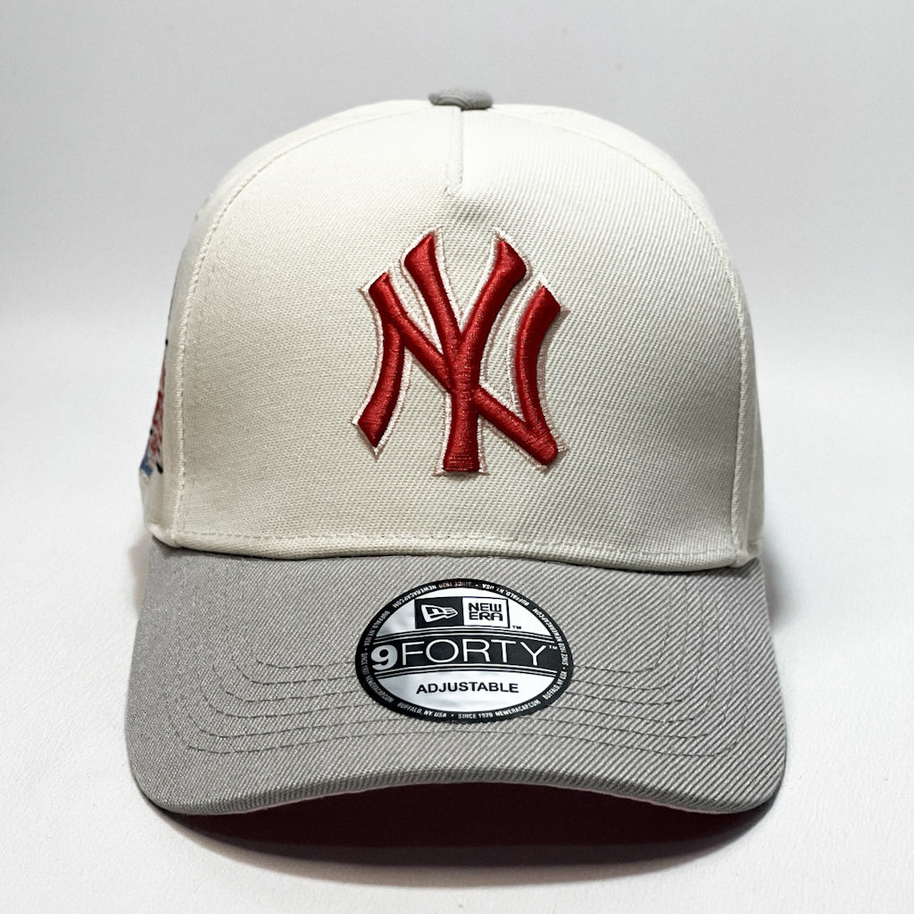 NEW ERA 9FORTY A-FRAME NY YANKEES RED BADGE BEIGE/ GRAY