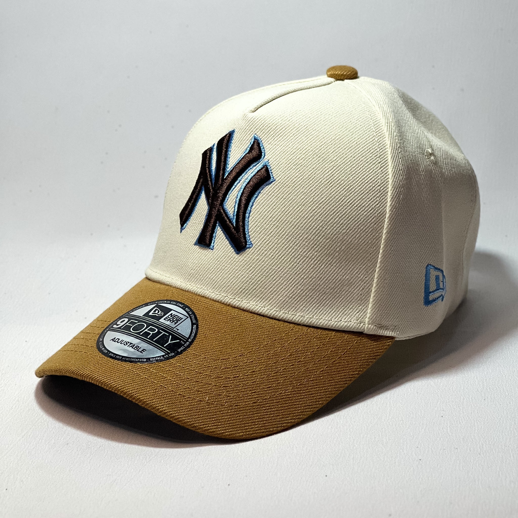 NEW ERA 9FORTY A-FRAME NY YANKEES BEIGE/ BROWN BLUE OFFSET
