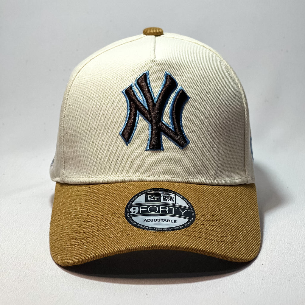 NEW ERA 9FORTY A-FRAME NY YANKEES BEIGE/ BROWN BLUE OFFSET