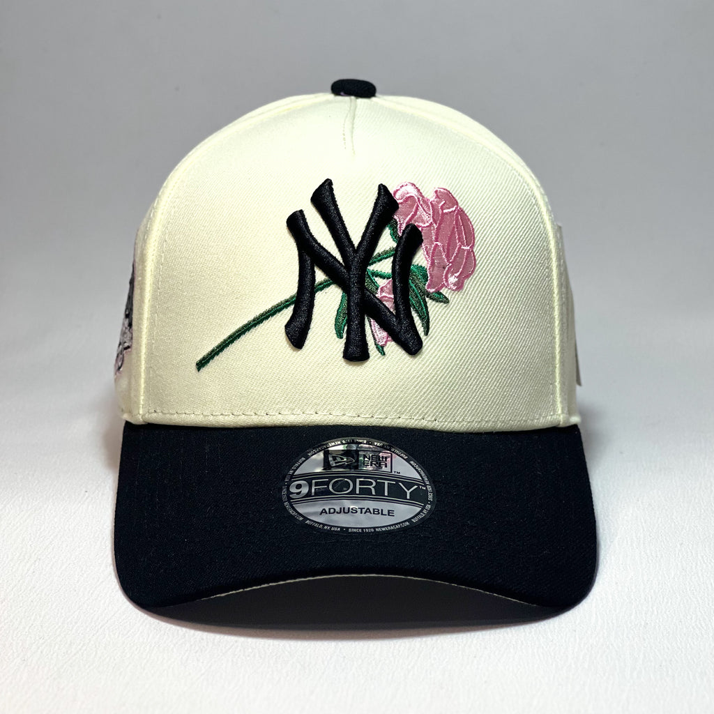 NEW ERA 9FORTY A-FRAME NY YANKEES PINK ROSE BEIGE/ BLACK