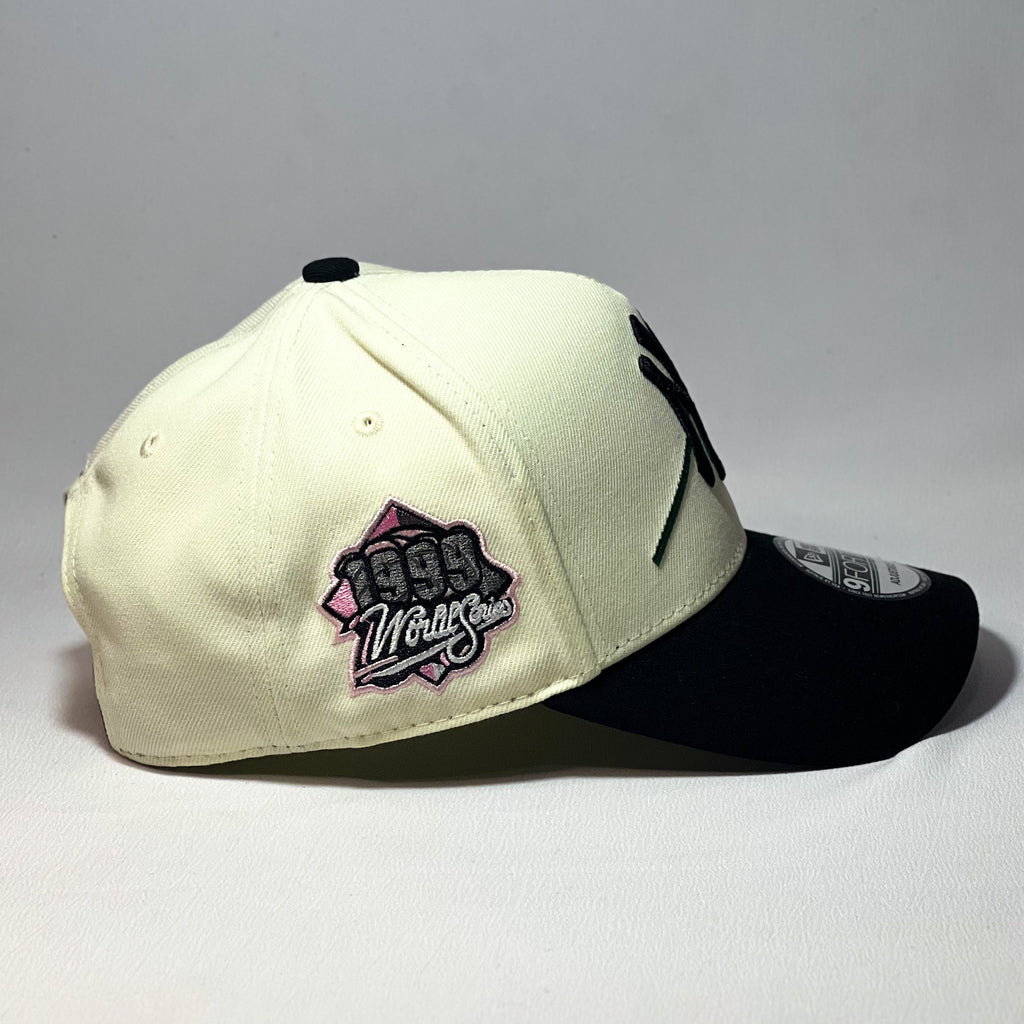 NEW ERA 9FORTY A-FRAME NY YANKEES PINK ROSE BEIGE/ BLACK
