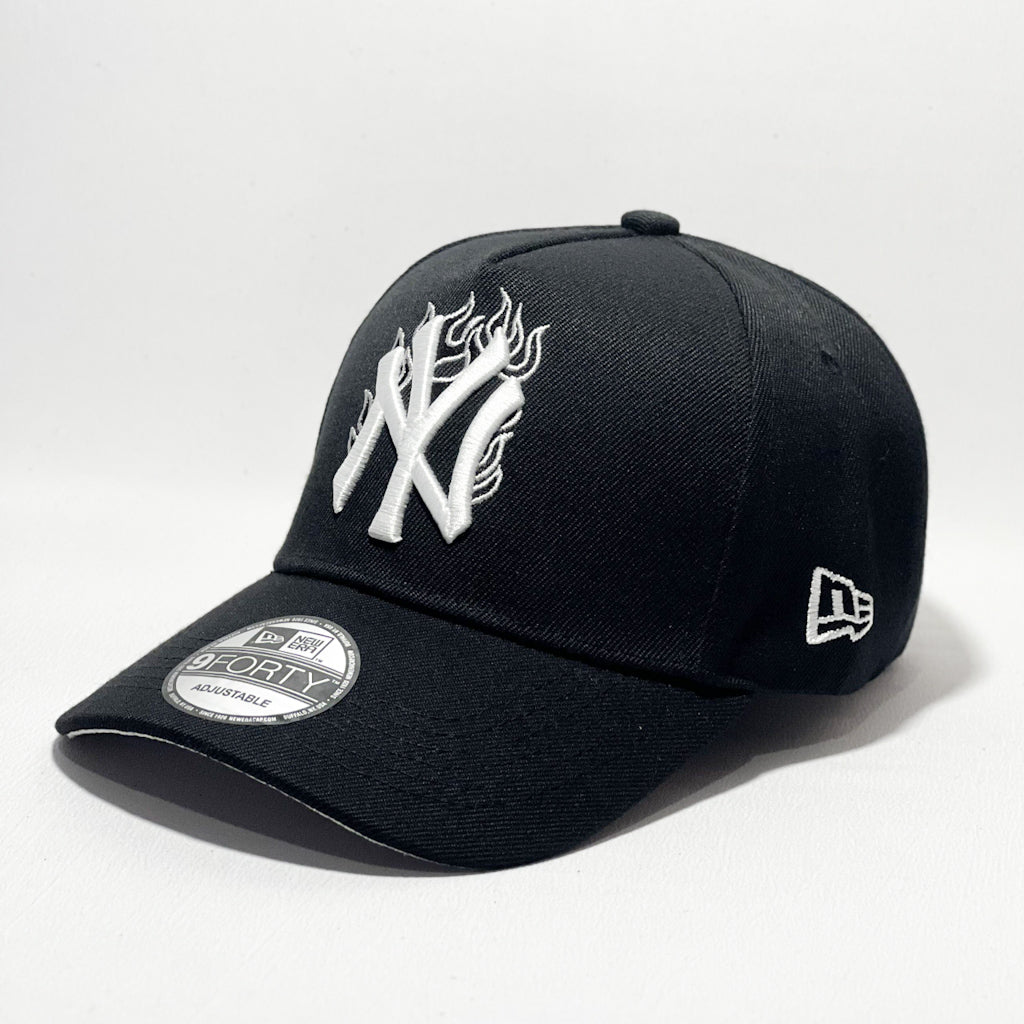 NEW ERA 9FORTY A-FRAME NY YANKEES FLAME BLACK