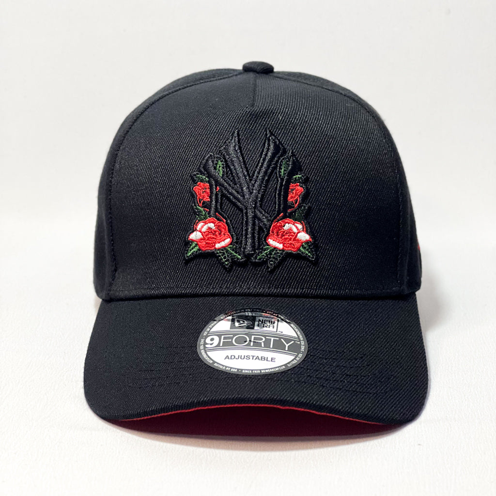 NEW ERA 9FORTY A-FRAME NY YANKEES RED ROSE BLACK/ BLACK