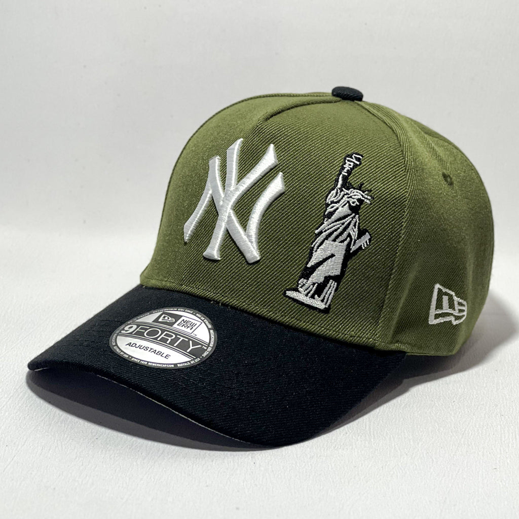 NEW ERA 9FORTY A-FRAME NY YANKEES LIBERTY OLIVE GREEN/ BLACK