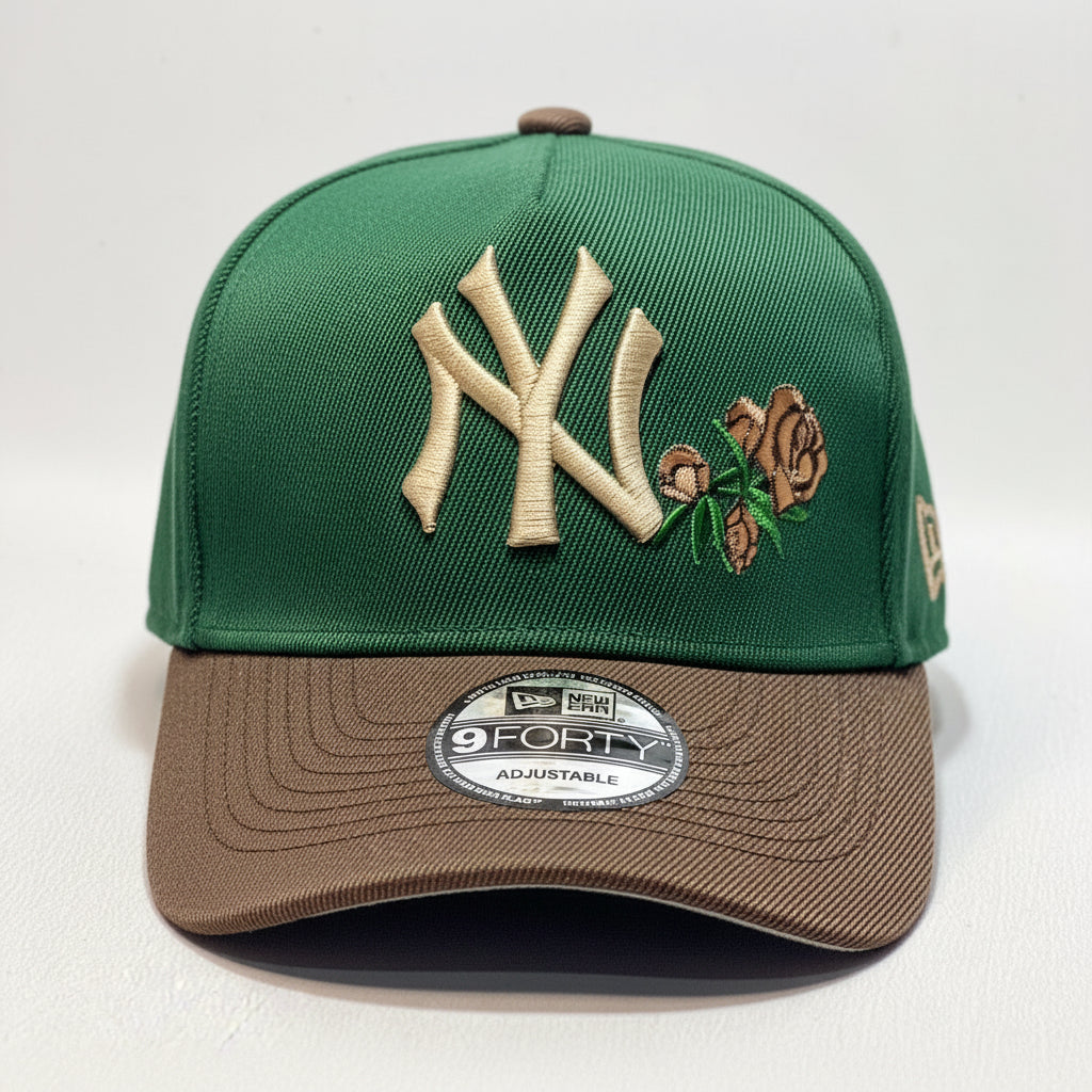 NEW ERA 9FORTY A-FRAME NY YANKEES ROSE DARK GREEN/ BLACK