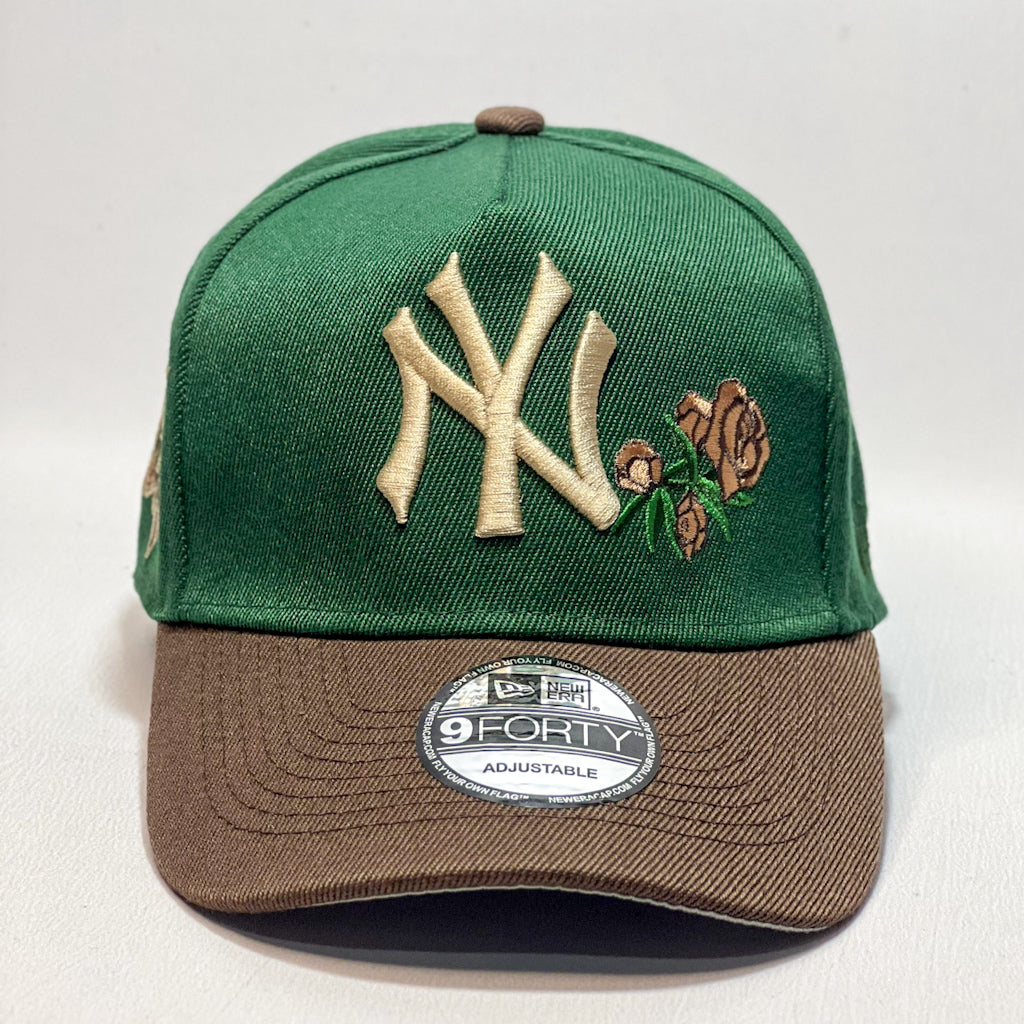 NEW ERA 9FORTY A-FRAME NY YANKEES ROSE DARK GREEN/ BLACK