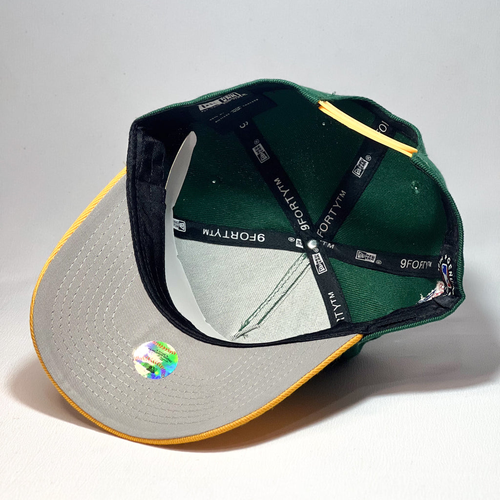 NEW ERA 9FORTY A-FRAME OAKLAND ATHLETICS WORLD SERIES GREEN TWO TONE
