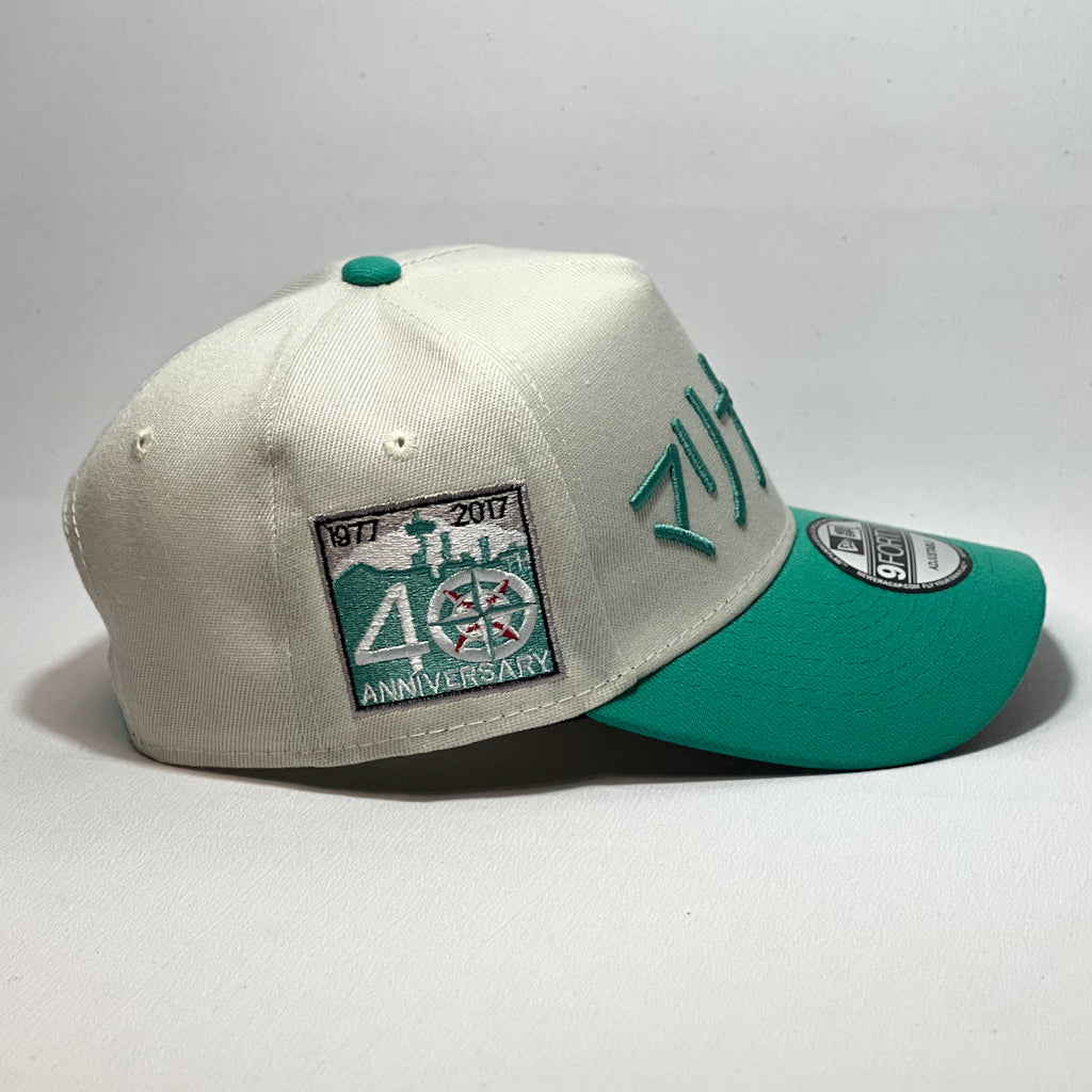 NEW ERA 9FORTY A-FRAME OHTANI ANNIVERSARY BEIGE/ CHROME BLUE